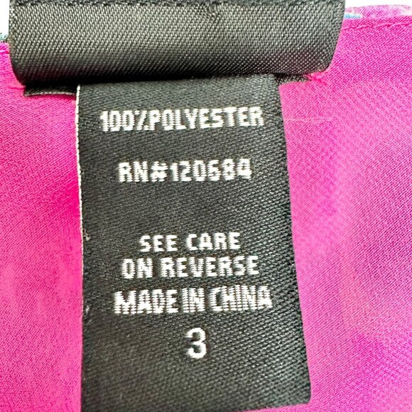 Torrid Tank Top Womens Size 3X Geometric Multicolor Print Solid Pink Underlayer - Picture 4 of 9